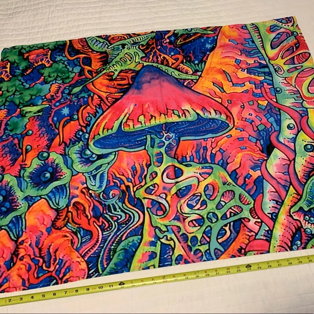 Mushroom trippy tapestry tree floral alien outer space the upside down bubbles